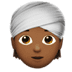 👳🏾 person wearing turban: medium-dark skin tone display on Apple